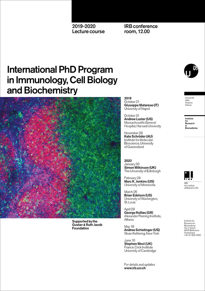 Locandina IRB PhD Program 2019-2020